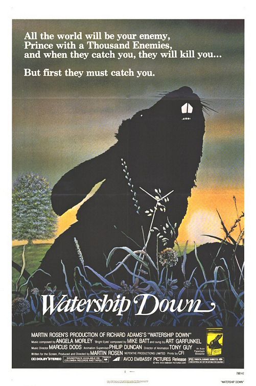 the movie poster: Watership Down (1978)