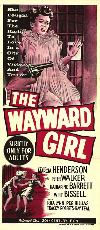 the movie poster: The Wayward Girl (1957)