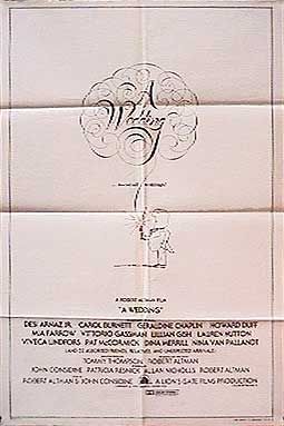 the movie poster: A Wedding (1978) ver2