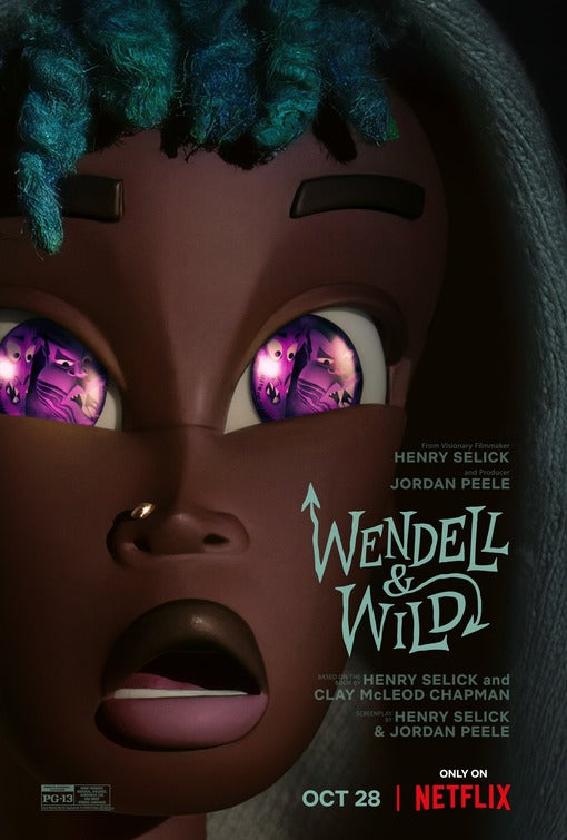 1000 piece jigsaw puzzle for the movie poster: Wendell & Wild (2022)