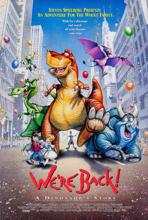 the movie poster: We're Back! A Dinosaur's Story (1993) ver1