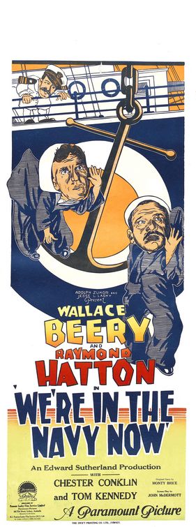 the movie poster: We're in the Navy Now (1926)