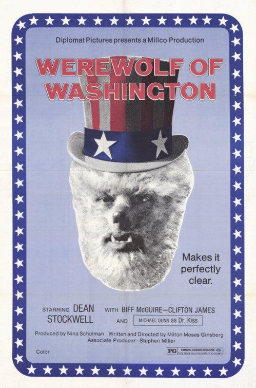 1000 piece jigsaw puzzle for the movie poster: The Werewolf of Washington (1973)