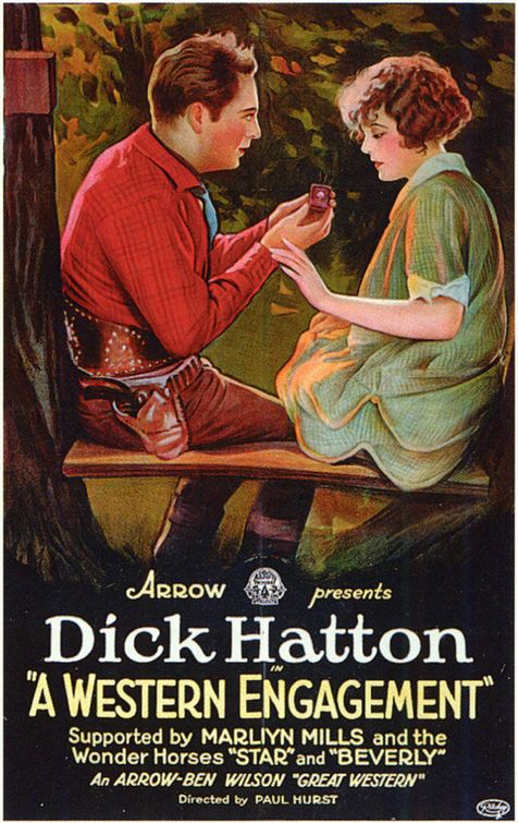the movie poster: A Western Engagement (1925)