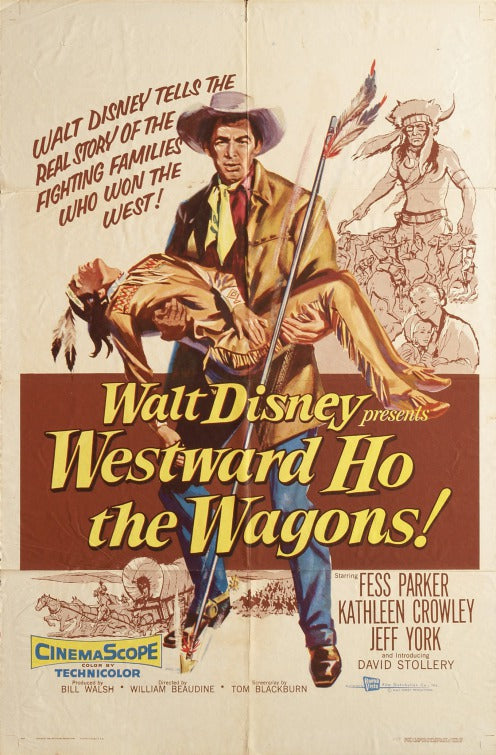 1000 piece jigsaw puzzle for the movie poster: Westward Ho, the Wagons! (1956)