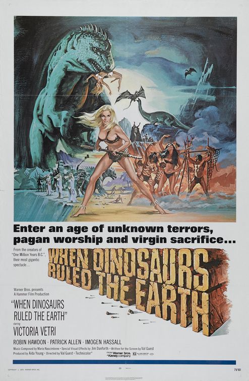 the movie poster: When Dinosaurs Ruled the Earth (1971)