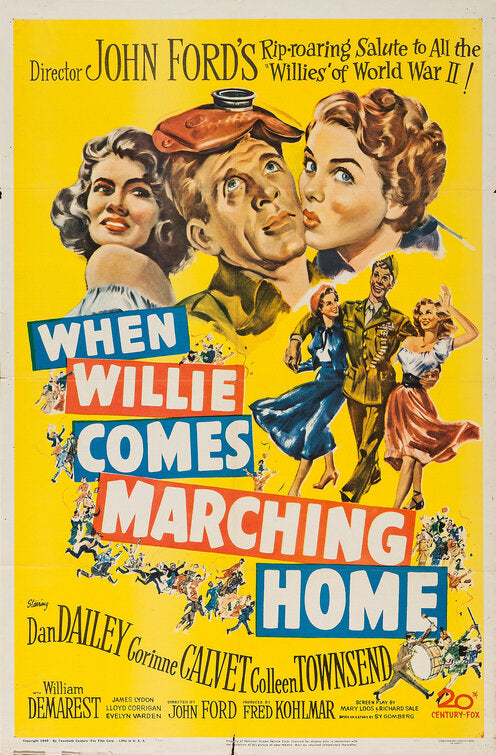 1000 piece jigsaw puzzle for the movie poster: When Willie Comes Marching Home (1950)