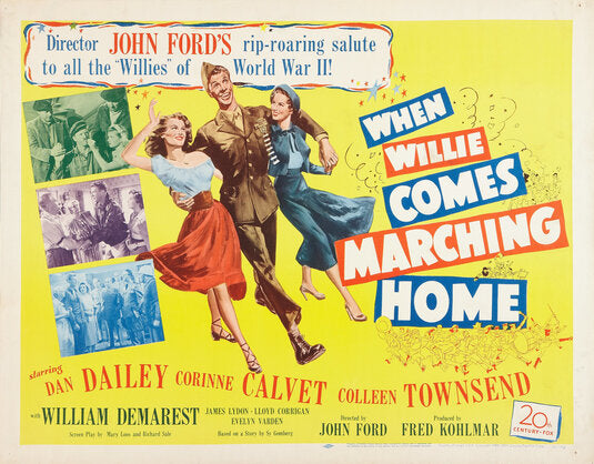 1000 piece jigsaw puzzle for the movie poster: When Willie Comes Marching Home (1950) ver2
