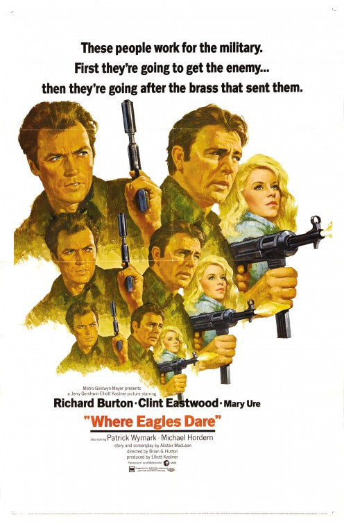1000 piece jigsaw puzzle for the movie poster: Where Eagles Dare (1968) ver2