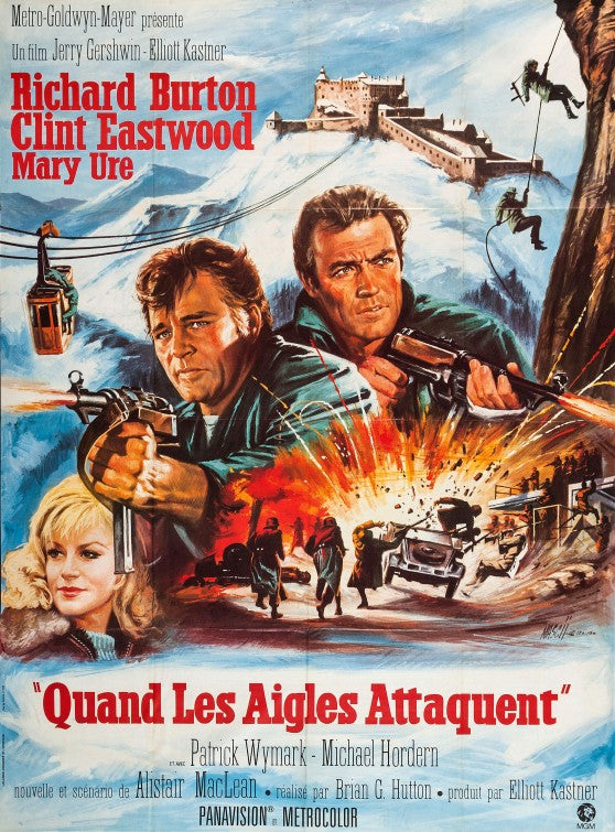 1000 piece jigsaw puzzle for the movie poster: Where Eagles Dare (1968) ver7