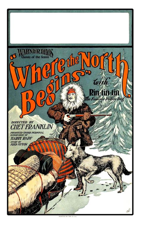 the movie poster: Where the North Begins (1923) ver2