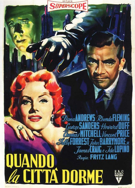the movie poster: While the City Sleeps (1956) ver3