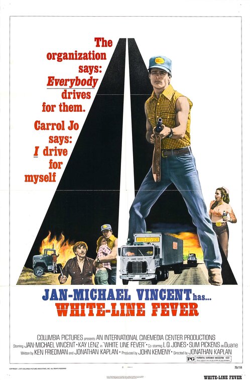 the movie poster: White Line Fever (1975) ver2