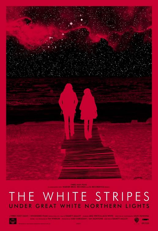 1000 piece jigsaw puzzle for the movie poster: The White Stripes Under Great White Northern Lights (2010)