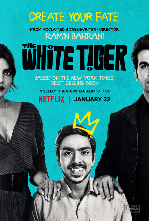 1000 piece jigsaw puzzle for the movie poster: The White Tiger (2021) ver2
