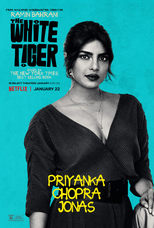 1000 piece jigsaw puzzle for the movie poster: The White Tiger (2021) ver3