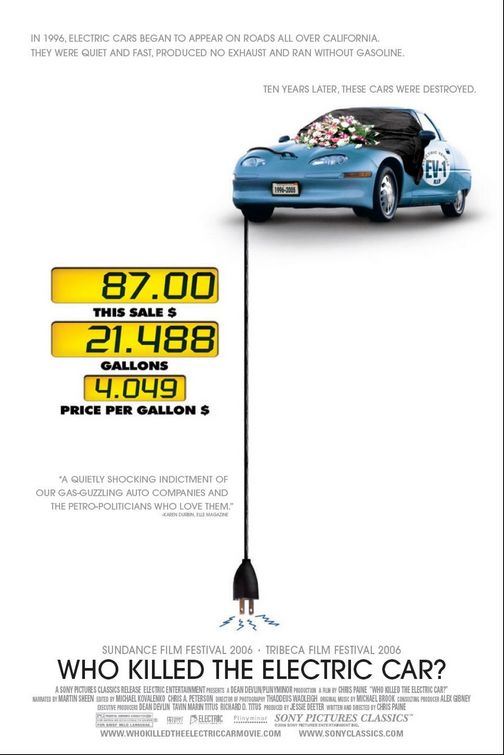 the movie poster: Who Killed the Electric Car? (2006) ver2