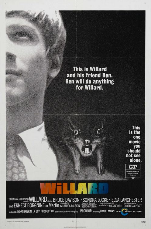 the movie poster: Willard (1971)