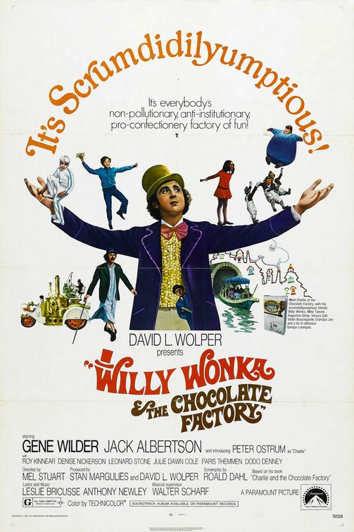 the movie poster: Willy Wonka & the Chocolate Factory (1971)