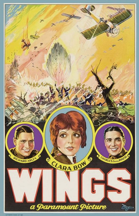 the movie poster: Wings (1927) ver2