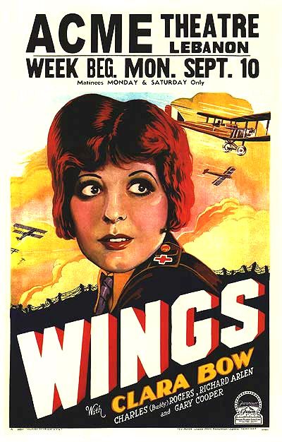 the movie poster: Wings (1927) ver4