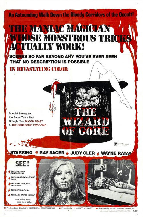 the movie poster: The Wizard of Gore (1970)