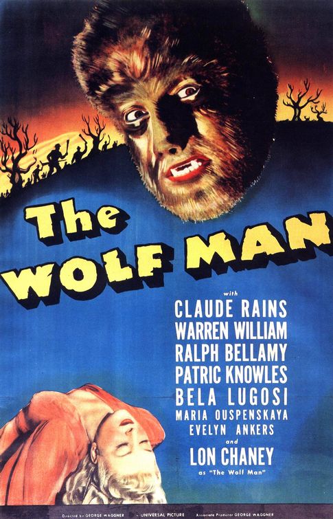 the movie poster: The Wolf Man (1941)