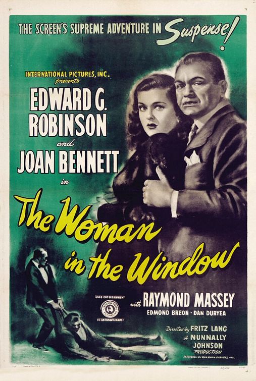 the movie poster: The Woman in the Window (1945)