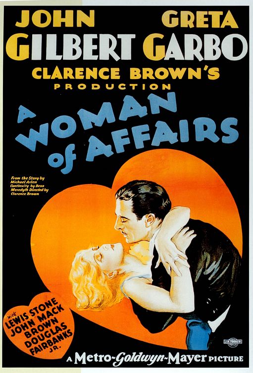 the movie poster: A Woman of Affairs (1928)