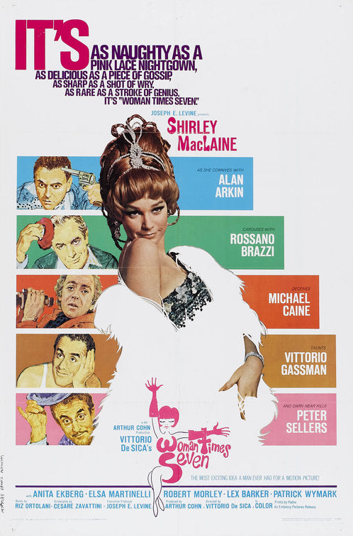 1000 piece jigsaw puzzle for the movie poster: Woman Times Seven (1967)