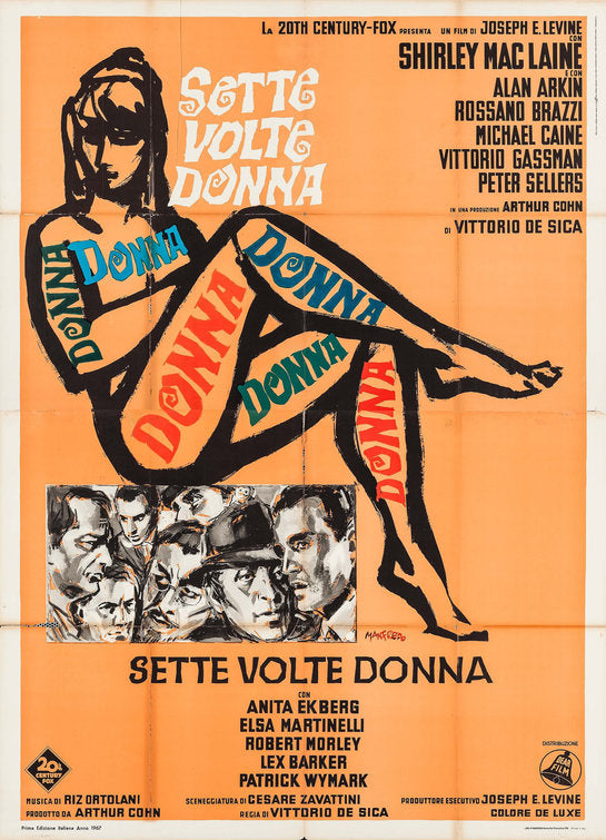 1000 piece jigsaw puzzle for the movie poster: Woman Times Seven (1967) ver2