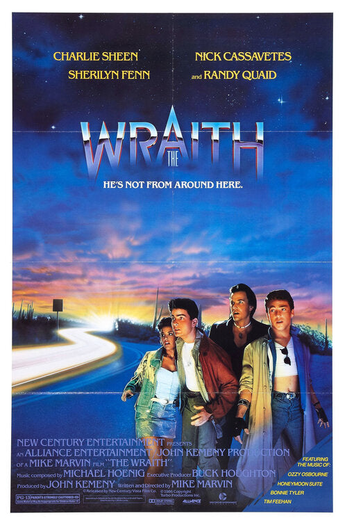 the movie poster: The Wraith (1986)