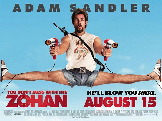 the movie poster: You Don't Mess with the Zohan (2008) ver3