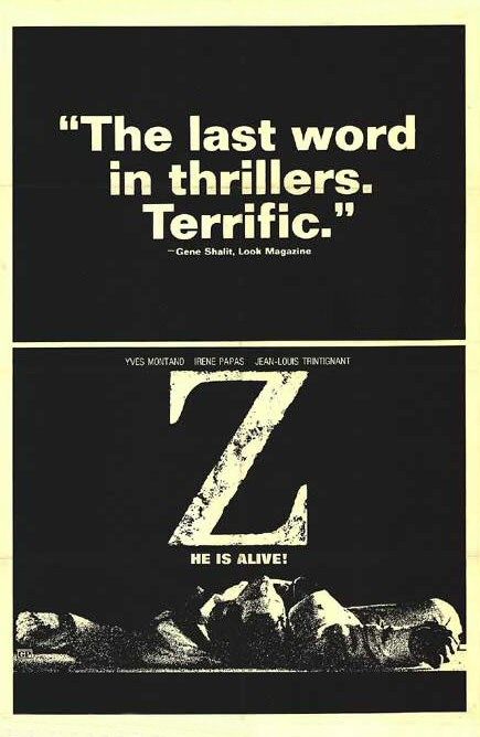 the movie poster: Z (1969)