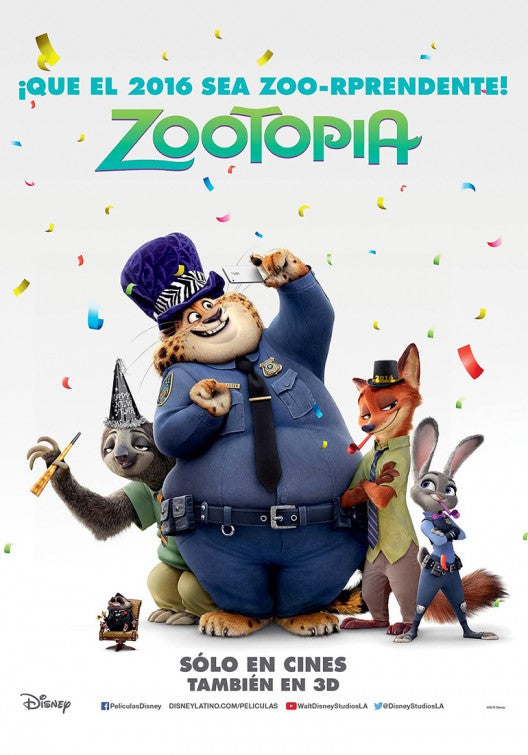 1000 piece jigsaw puzzle for the movie poster: Zootopia (2016) ver5