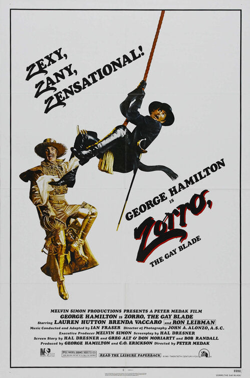 the movie poster: Zorro, the Gay Blade (1981)